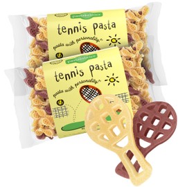 Pastabilities Fun Shaped Pasta for Kids - Tennis Pasta - Racket Sport Theme, Non-GMO Natural Wheat Pasta, All-Natural, Kosher Certified, Made in the USA, (2 Pack, 14 Oz)