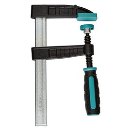 wolfcraft I SC 80 – 150 – Screw Clamp I 3057000 I Reinforced Clamping Arms Made of Malleable Cast Iron I Projection 80 mm I Span 150 mm Silver