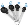 FONYA 8-Piece Black Measuring Tools - Nylon, 4 Measuring Cups