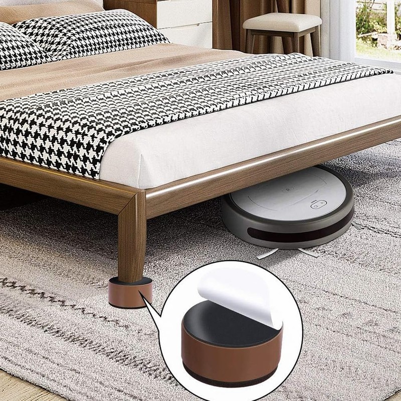 Tiardey 4 Pack Carbon Steel Heightened Foot Pads Furniture Riser