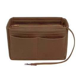 lumanothy Bag Insert Organizer, purse accessories, Suitable For Longchamp long handle tote organizer, Brown, L
