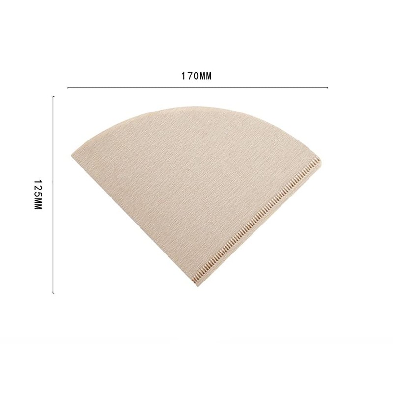 ANCLLO 100 Pieces Coffee Filter Paper, V02 Coffee Filters, Natural,