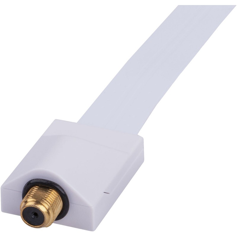 DUR-line FD Slim White Wafer-Thin Door/Window Feed-Through for SAT Cable