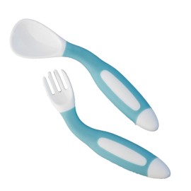 PAPU BABY Set De Cubiertos Flexibles Para Bebés. Juego De Tenedor Y Cuchara De Entrenamiento Con Estuche De Viaje