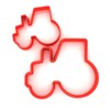 Tractor Set of 2 Value Cookie/Fondant Cutters Pair 5CM +