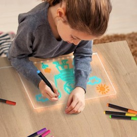 LED Dry Erase Notepad - Acrylic Message Board, Adjustable USB Switch, Erasable Glowing Graffiti Message Board, Night Light, for Room/Shop/Office/Gifts/Festival by SOON GO