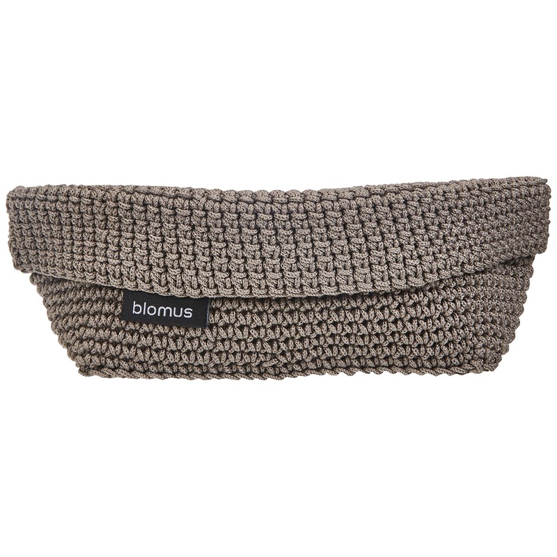 Blomus Crochet Tela Bread Basket Utensil Box Basket L Taupe