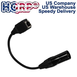 HQRP 3-Pin XLR Male to RJ45 Adapter, RJ45 to XLR DMX Cable, Network Connector Extension Cable Compatible with DMX-CON Controller Series for LED RGB Strips, Stage and Recording Studio, 8 Inches