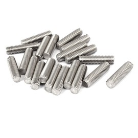 Sourcingmap M8 x 30mm 1.25mm Pitch 304 Stainless Steel Fully Threaded Rods Fasteners 20 Pcs