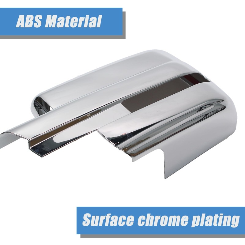 AUCERAMIC Chrome Plated Full Mirror Covers Caps Compatible with 2009-2014