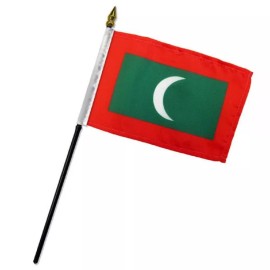 TRADEWINDS 4"x6" Maldives Stick Flag Table Staff Desk Table