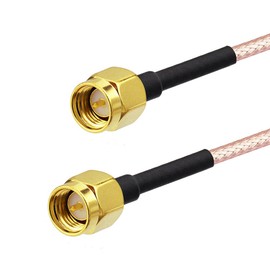 Bingfu SMA Male to SMA Male RG316 Coaxial Jumper Cable 15cm 6 inch (2-Pack) for LNA Low Noise RTL SDR Dongle ADS-B Receiver VNA Vector Network Analyzer Antenna SWR Meter Spectrum Analyzer