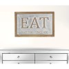Homeroots 14" X 21" Gray and Brown Eat Wood and