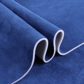 Suede Headliner Fabric 1/9"(3mm) Foam Backed 60"×56" Suede Material Car Roof Upholstery Fabric Use for All Vehicles Boat Home Upholstery Repair Replacement 60" Wide, Navy Blue