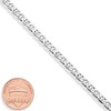 Miabella 925 Sterling Silver Italian 3mm, 4mm Solid Diamond-Cut Mariner