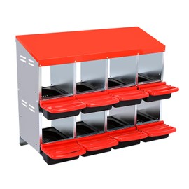 Chicken Nesting Boxes for Laying Eggs, 8 Compartment Roll Away Chicken Nesting Boxes, Chickens Laying Box, Wall Mount or Free Standing for Chickens