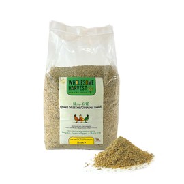 Wholesome Harvest Non-GMO Quail Starter Grower Feed, Button Food 10lbs