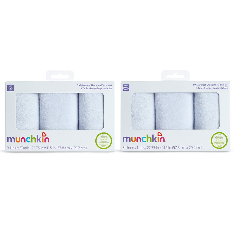 Munchkin Waterproof Changing Pad Liners, 6 Count