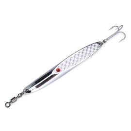Fishing Lure Metal Fishing Lure Bait Metal Bass Hard Spoon Bait Jig Bait for Saltwater Freshwater Fishing (84 g Silver)