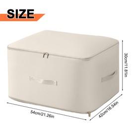 ALI2 Compression Packing Cubes 54x42x30cm,Portables Packing Organisers with Handle and Zipper,Travel Packing Cubes,Travel Bags Organiser Large for Compression Duvet,Clothes (Beige, 54x42x30cm)