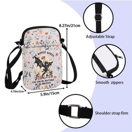 Abraxos Wildflower Cross Body Bag Abraxos Dragon Lover Gift TOG Messenger Bag TOG SJM Bookish Shoulder Bag (Abraxos CB)