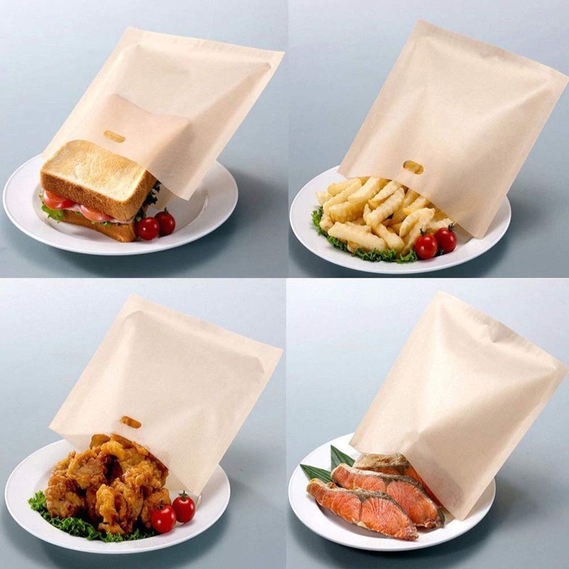 Toaster Bags, 10pcs Reusable Non-Stick Sandwich Toaster Bags Washable Heat