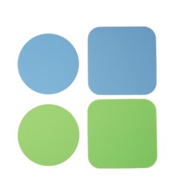 LVYKING 4 Pcs Jar Opener Gripper Pads, Rubber Grippers Pads for Opening Jar Lids, Bottle Openers for Seniors with Arthritis Weak Hands, Square and Round Heat Insulation Kitchen Coasters, (Blue,Green)