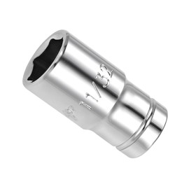 CoCud 6-Point Socket, 1/4" Drive 11/32" Deep, Polished Chromed CR-V SAE Standard Shallow Impact Socket - (Applications: for Ratchet Torque Electric Wrenches Car Repair), 1-Pieces