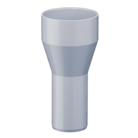 INEFA Reducer Downpipe, PVC DN125/100 Grey Accessories Downpipe Plastic, Connector, Easy Plug-In Installation, Made in Germany