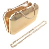 neXxtten Gold Tone Fashion Satin Fabric Clutch Evening Bag With