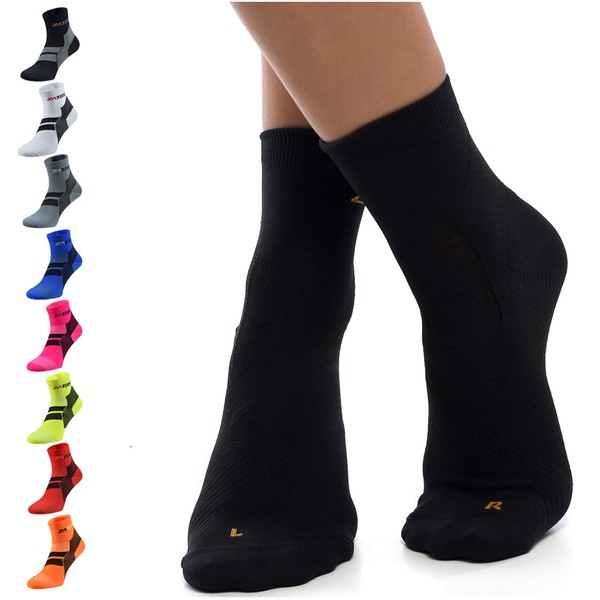 ZaTech Plantar Fasciitis Socks, Ankle Compression & Arch Support Socks,
