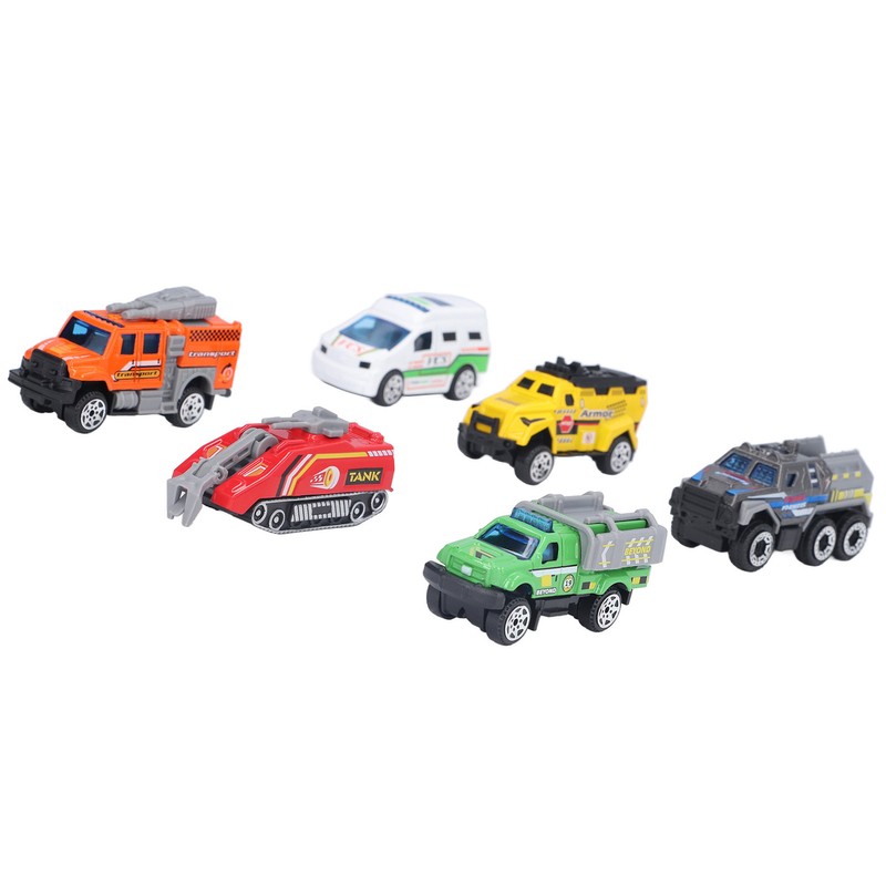 6pcs 1:64 Alloy Diecast Vehicle Model Simulated Exquisite Car Model