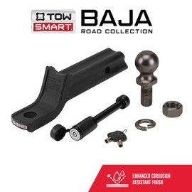 Baja Collection - Class III, 5,000 lb., X-Mount Security Kit with 2 in. Drop x 3/4 in. Rise x 1 in. Shank Trailer Hitch Ball Mount, 2 in. Ball, 5/8 in. Locking Pin