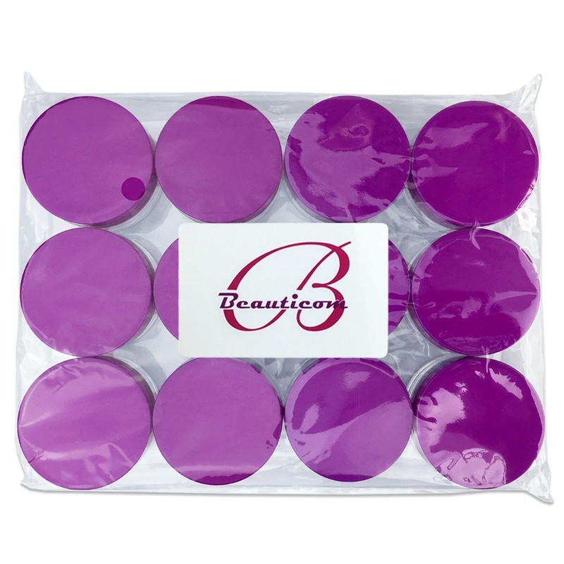 Beauticom 20G/20ML Clear Round Sample Container Jars with Purple Lids