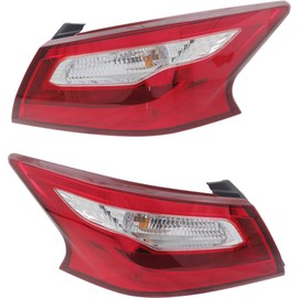 For Nissan Altima Sedan 2016 2017 Tail Light Assembly Outer Driver and Passenger Side Pair CAPA Certified | NI2804106 | NI2805106 | 26555-9HS0A | 26550-9HS0A