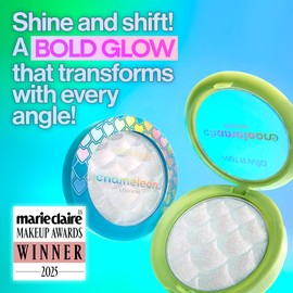 wet n wild Chameleon Chrome Highlighter, Dynamic Color Shift, Liquid-to-Baked Texture, Customizable Luminous Radiance, Cruelty-Free - Too Sirius