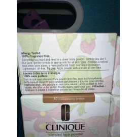 Clinique Blended Face Powder 10 Transparency Bronze .88oz/25g NEW IN BOX