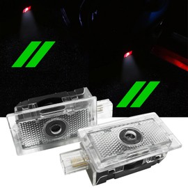 2Pcs/Set Car Door Lights for Charger 2010-present, Courtesy LED Ghost Shadow Light Projector Lamps Accessories (Green)