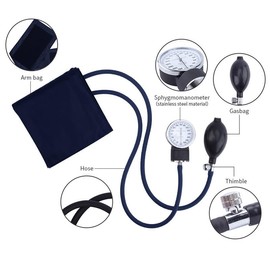 Manual Blood Pressure Cuff by Double love – Professional Aneroid Sphygmomanometer with Carrying Case – Adult Sized Cuff(5.3"-20.8") – BP Monitor Set with Stethoscope (Black)