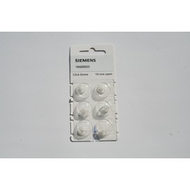 Siemens Click Dome 10 mm Open for RIC Hearing Aids - 6 Domes Each