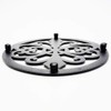 Sungmor Heavy Duty Cast Iron Round Metal Trivet,Rustproof Black Racks