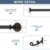 Double Curtain Rod, 1 inch Window Telescoping Drapery Double Rod