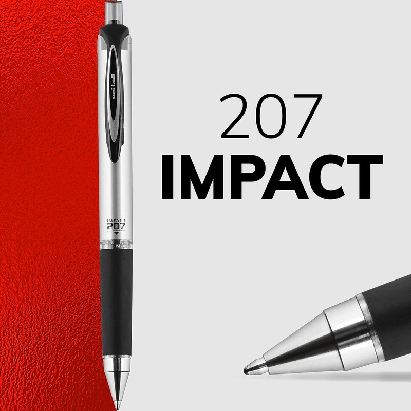 207 Impact Roller Ball Retractable Gel Pen, Bold Black Ink
