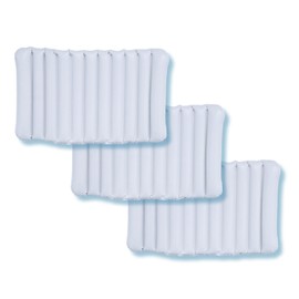 Baby Bathtime Panel Pillow [3 Pack] kids cushion for toddlers safer bathing with soft surface inflatable non slip suction cups hold in place for any bathtub waterproof easy clean