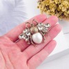 Acxico 2Pcs Vintage Simulated Rhinestone Pearl Bee Pin Brooch Antique