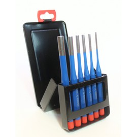 Rennsteig 425 160 0 Pin Punch Set (Pin Punch), 3, 4, 5, 6, 8, 10 mm, Octagonal - Safety Impact Head, Varnished - 4251600