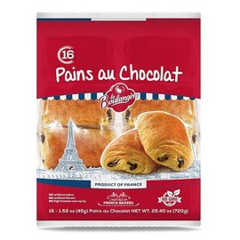 La Boulangere Pains Au Chocolat, Chocolate Croissants, Individually Wrapped, 16-Count (Pack of 1)