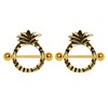 14GA Gold Plated Pineapple Nipple Shields, Sold as a Pair