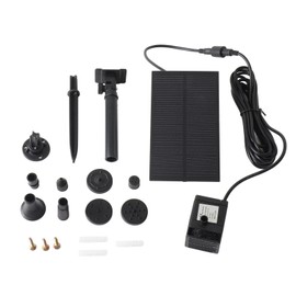 Solar Fountain Pump 5.5V 1.5W Polycrystalline Silicon Solar Panel Birdbath Fountain Pump