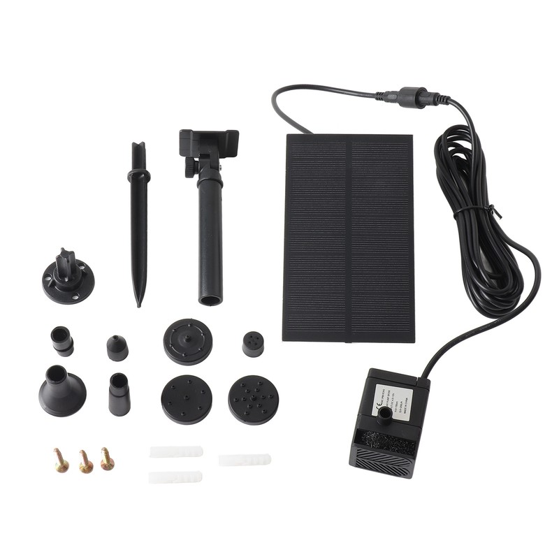 Solar Fountain Pump 5.5V 1.5W Polycrystalline Silicon Solar Panel Birdbath